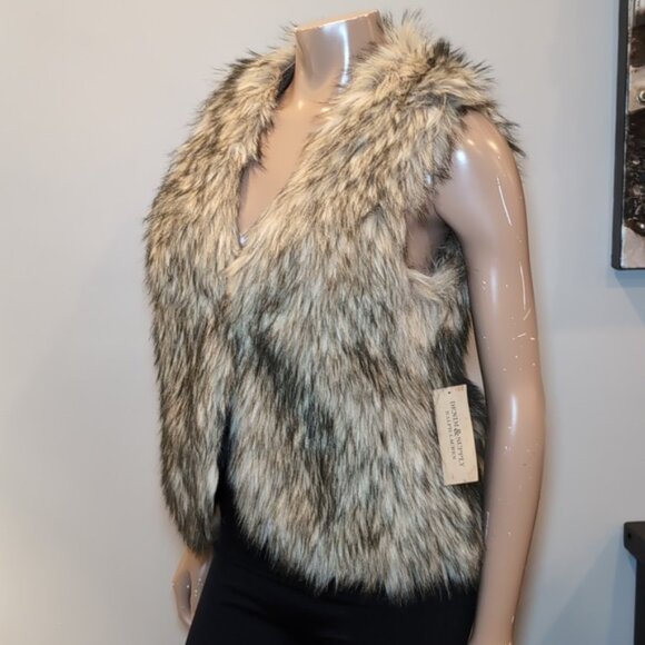 NEW Ralph Lauren Denim & Supply Faux Fur Sleeveless Vest Plush Winter Size Small - Picture 3 of 12